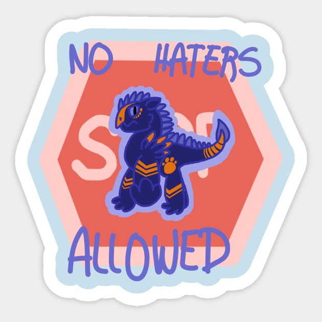 No Haters Allowed Sticker by LemonDirt